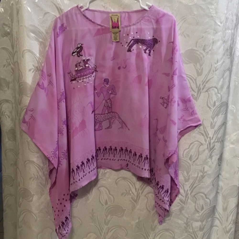 Original Anthony Lavender Bat Wing Blouse Size S
